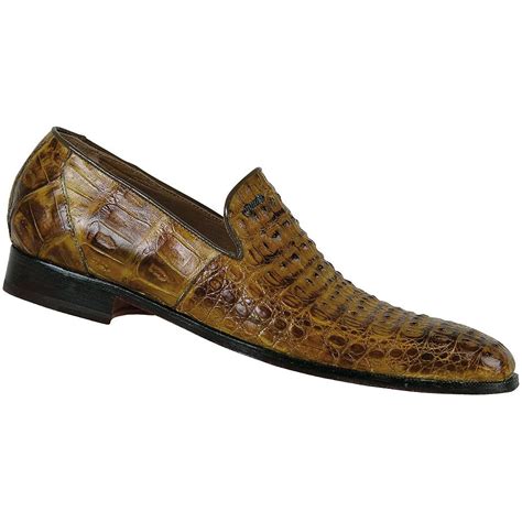 Mauri Giglio 1001 Mustard Hornback Genuine Crocodile Shoes 1299