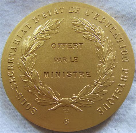 Med Medaille Tir Au Fusil Sous Secretariat Education Physique Ebay