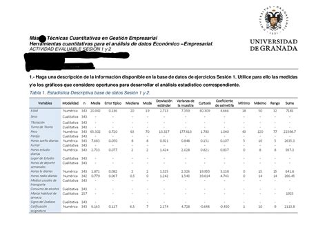 Herramientas Cuantitativas De Análisis De Datos Docsity