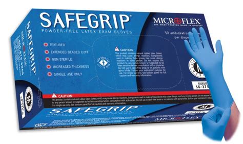 Microflex Safegrip Sg 375 Powder Free Latex Exam Glove