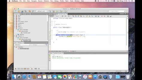 Java Tutorial 1 Hello World Netbeans Youtube