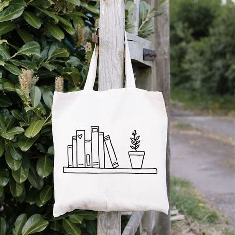 Book Worm Tote Bag Etsy