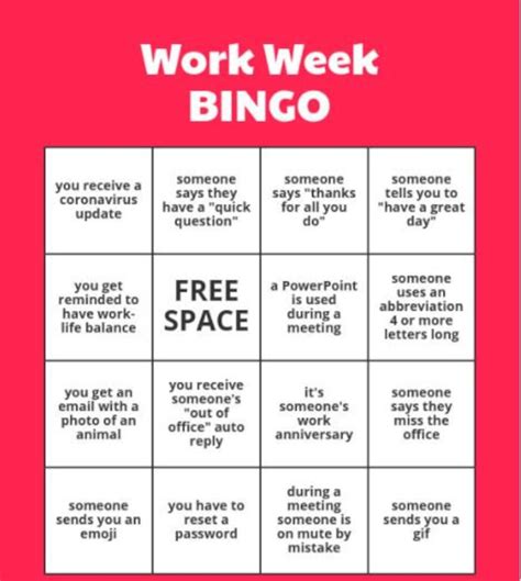 Printable Office Bingo Printable JD