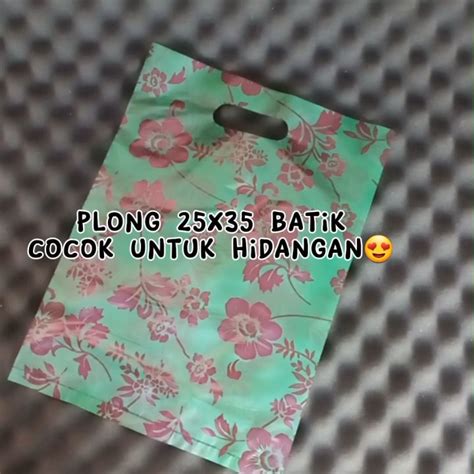 Plastik HD Plong 25x35 Motif Batik Isi 100 Kantong Hajatan Tas