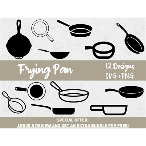 Frying Pan Svg Bundle Commercial Use Svg Kitchen Svg Kitc Inspire