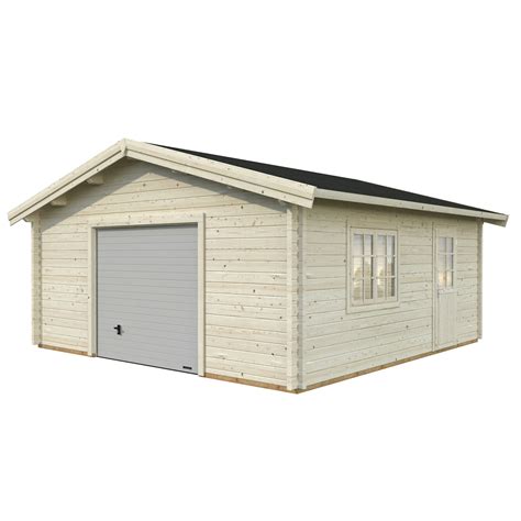 PALMAKO AS Blockbohlen Garage BxT 540 x 540 cm Außenmaße Holz