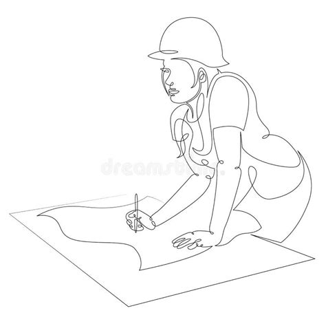 Female Architect Drawing