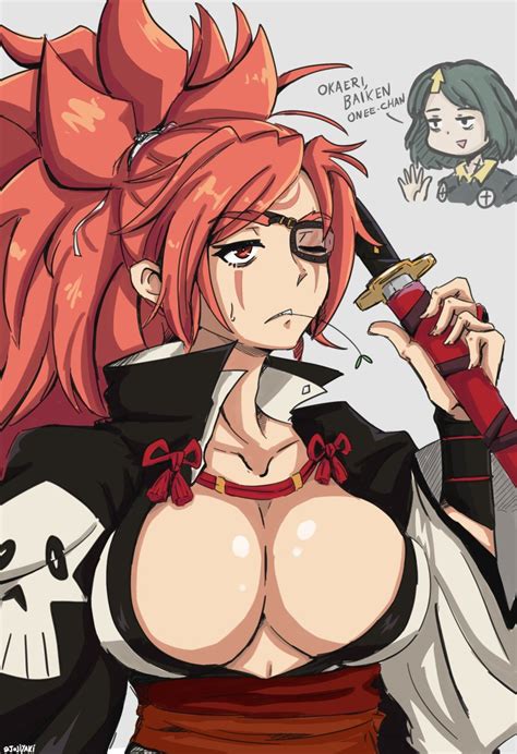 Rule 34 1girls Baiken Big Breasts Bursting Breasts Cleavage Eye Patch