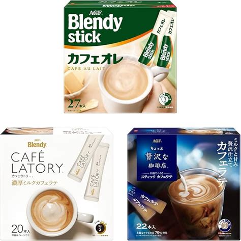 Amazon 【jp限定】agf ブレンディ スティック カフェラトリー ちょっと贅沢な珈琲店 カフェオレ カフェラテ