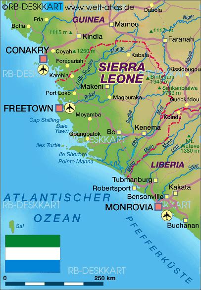 Map Of Sierra Leone Country Welt Atlasde