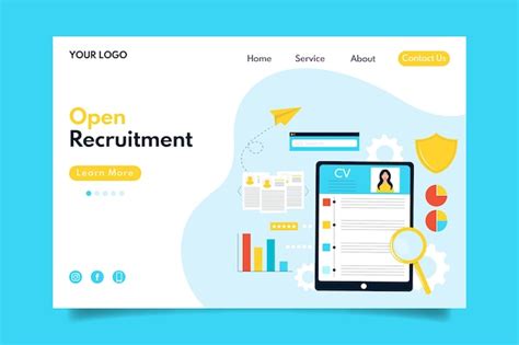 Página de inicio del concepto de reclutamiento Vector Gratis