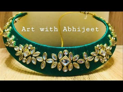 How To Make Silk Thread Designer Necklace Choker At Home Silk Thread