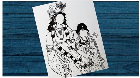 radha krishna flute drawing radha krishna drawing easy radha krishna