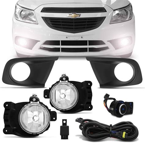 Kit Farol Milha Onix Prisma Joy 2017 2018 2019 Auxiliar Neblina