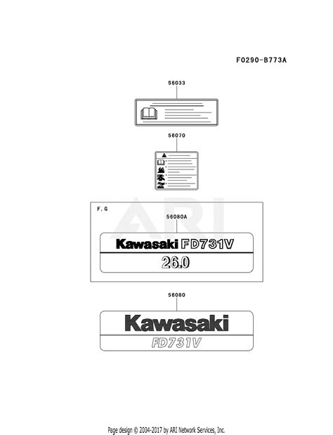 Kawasaki Fd731v Hs00 4 Stroke Engine Fd731v Parts Diagram For Label