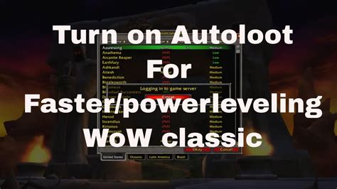 World Of Warcraft Classic Gameplay Letsplay How To Turn On Autoloot