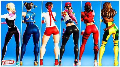 Fortnite Windmill Floss Emote Showcase With All Thicc Girl Skin 🍑😍 Very