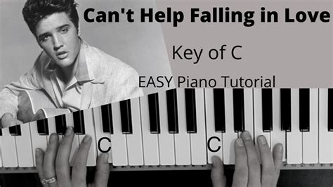 Can T Help Falling In Love Elvis Presley Key Of C EASY Piano Tutorial