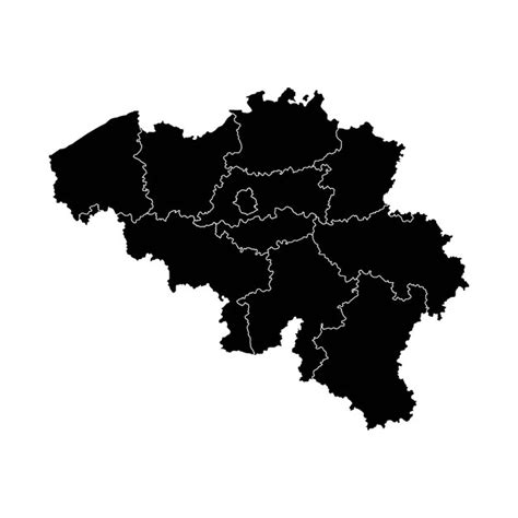 België Kaart Met Provincies Vector Illustratie Premium Vector