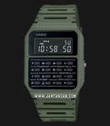 Casio General CA 53WF 3BDF Data Bank Digital Dial Green Resin Band