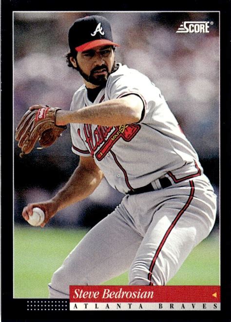 Score Baseball Card Steve Bedrosian Atlanta Braves Ebay