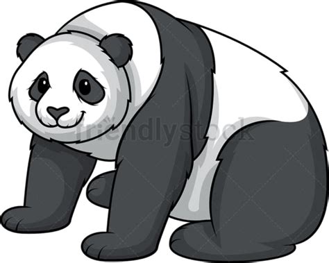 Panda Bear Sitting Cartoon Clipart Vector FriendlyStock