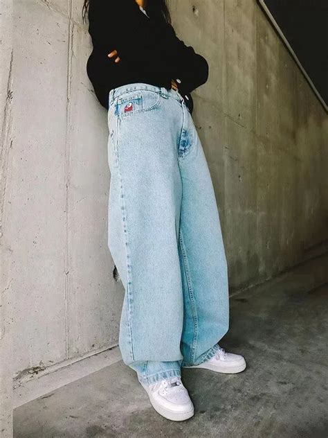 Y2K Golf Trap Wang Jeans Para Hombres Y Mujeres Ropa De Calle