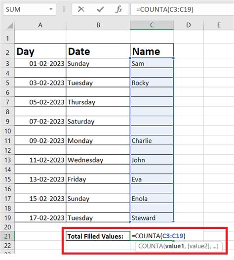 How To Count Non Empty Cells In Excel Javatpoint