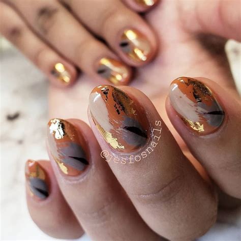 30 Amber Nail Art Ideas In Fall Fall Nail Art Fall Nail Designs