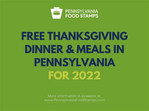 Free Thanksgiving Dinner In Pennsylvania Pennsylvania Food Stamps