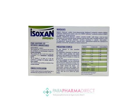 ISOXAN Immuno Goût Citron 14 doubles sachets Coffret Gourde