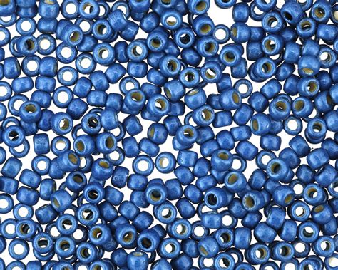 Toho Permafinish Galvanized Matte Turkish Blue Round 80 Seed Bead