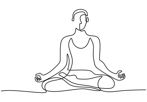 Woman Doing Yoga Exercise In Continuous One Line Drawing 3086823 Vector