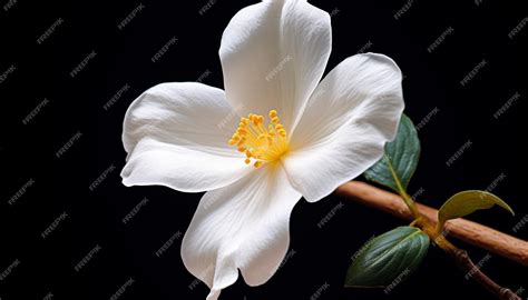 Premium Photo | A closeup of a single jasmine flower the national ...