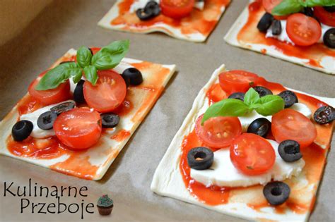 Mini Pizzerinki Z Ciasta Francuskiego Z Mozzarell