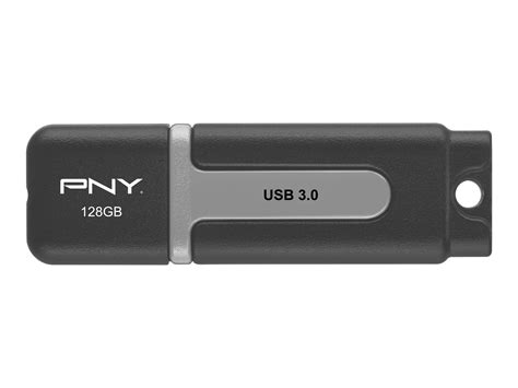 Pny Turbo Attach 2 Usb Flash Drive 128 Gb Usb 30 Charcoal Gray Sleeve With Silver Inner