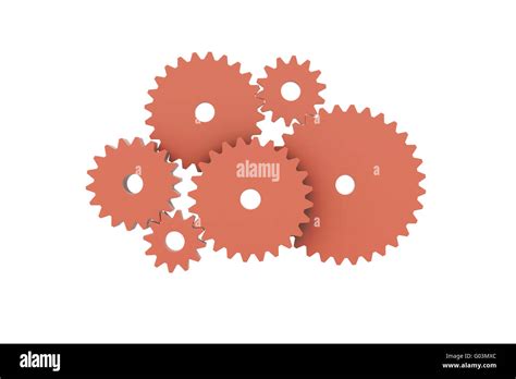 Gears Cogs Isolated On White Background Stock Photo Alamy