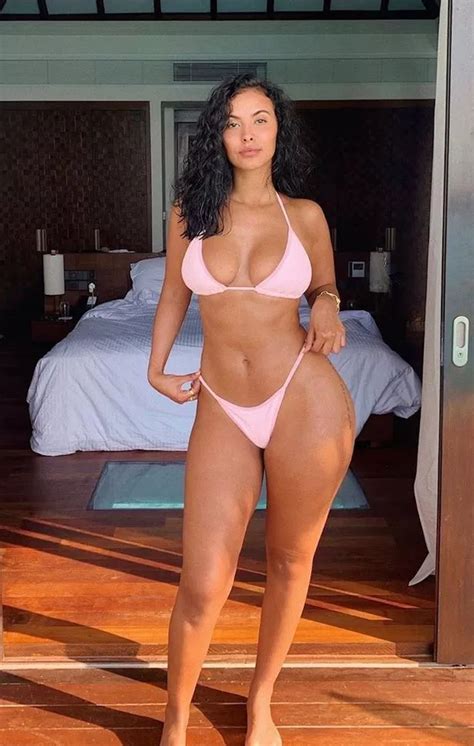 Maya Jama Shares Hottest Bikini Pic Yet As She Sizzles In Skimpy String Two Piece Mirror Online