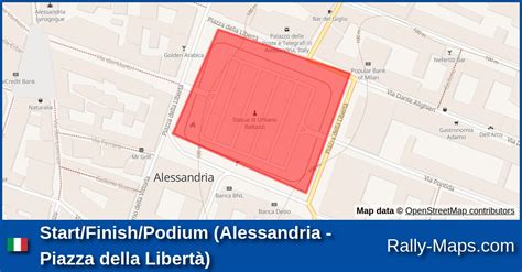 Start Finish Podium Alessandria Piazza Della Libert Stage Map