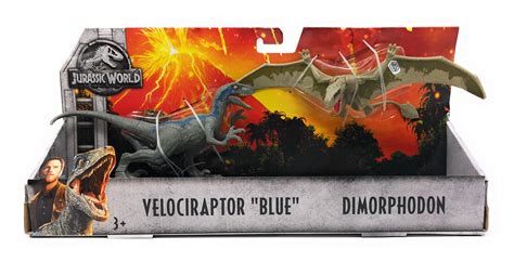 Jurassic World 2pk Velociraptor Blue And Dimorphodon Nozlen Toys