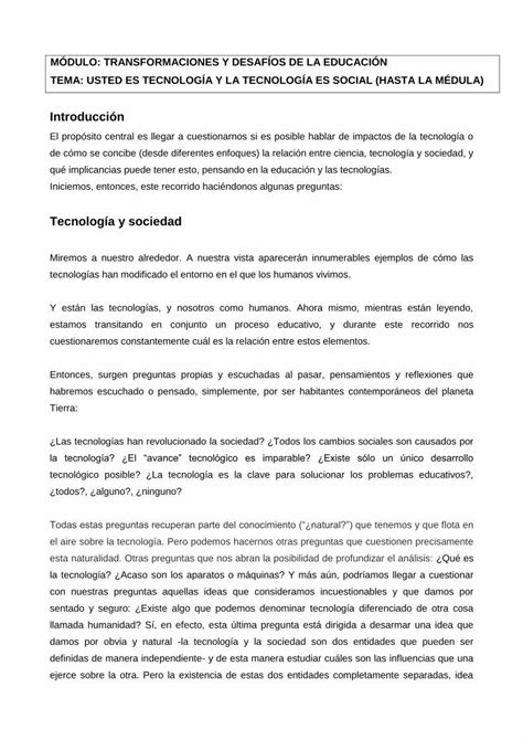 Pdf MÓdulo Transformaciones Y DesafÍos De La EducaciÓn €¦ · MÓdulo