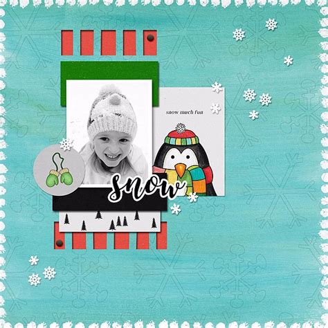 Wrap Up Warm digital scrapbook kit