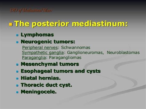 Pathology Of Mediastinal Masses