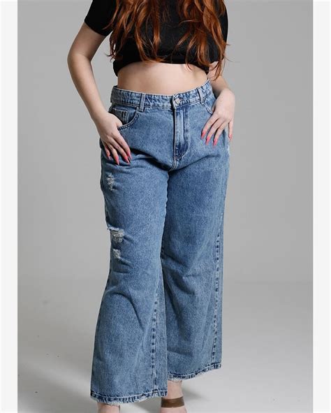 Riachuelo Cal A Jeans Sawary Plus Size Wide Leg