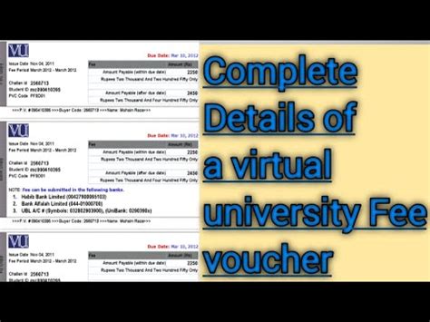 How To Check Vu Fee Voucher On Lms Check Vu Fee Details Virtual