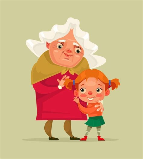 Grandmother And Granddaughter Vectors And Illustrations For Free Download