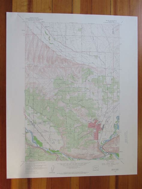 Selah Washington 1960 Original Vintage Usgs Topo Map Ebay