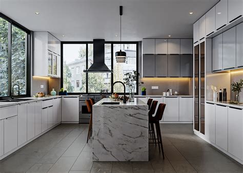 Modern kitchen interior design . on Behance