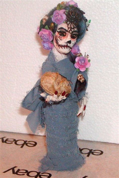 Dollhouse Miniatures Ooak Doll House Ghost Witch Halloween Doll