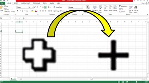 How To Change Or Remove Plus Sign Cursor In Excel Youtube